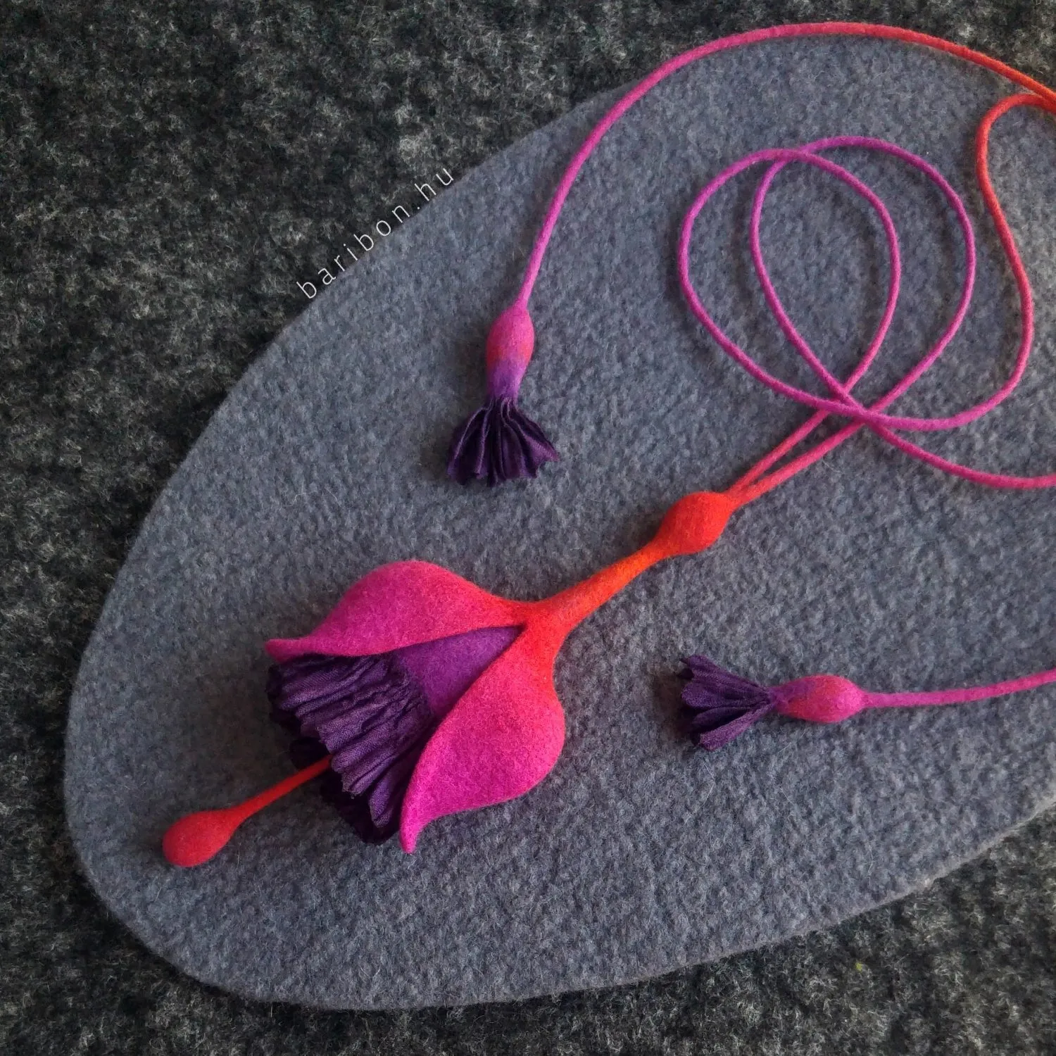 Baribon Fuchsia pachet workshop colier floare handmade