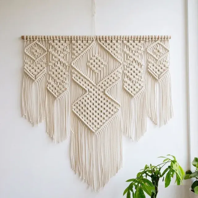 Macrame Meu tapiserie macrame geometrica bumbac