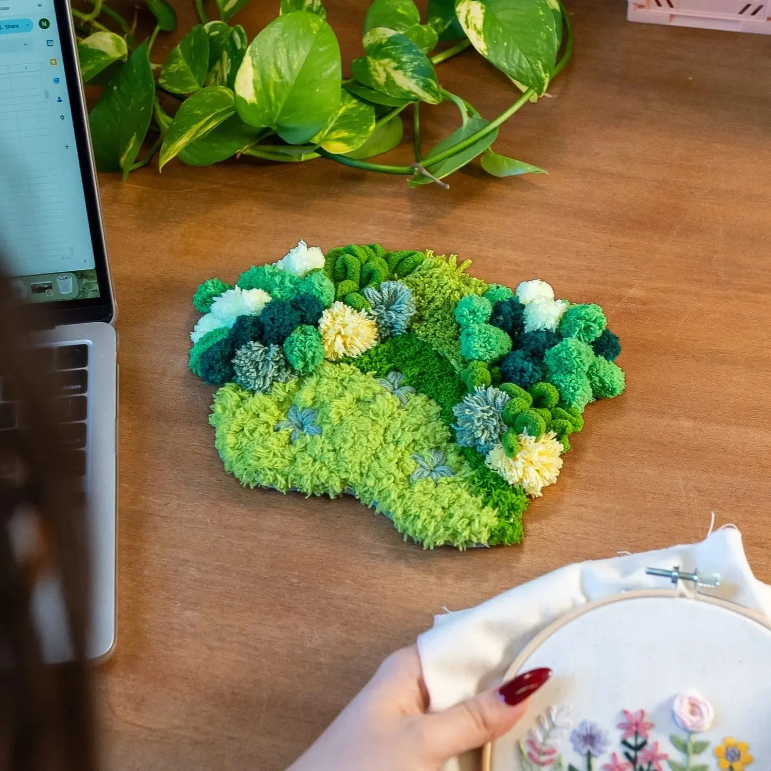 Craft Club Green Oasis kit coastere mușchi verzi 22x17cm