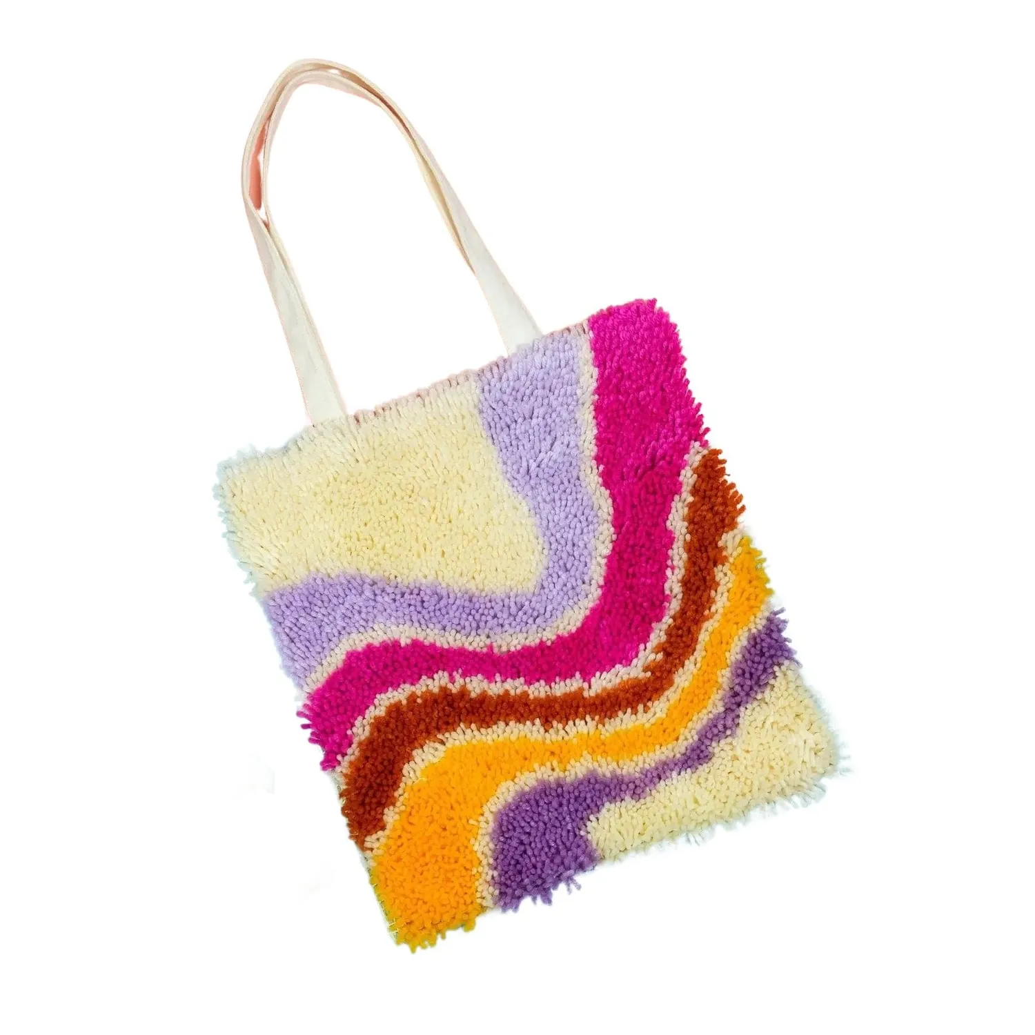 Craft Club Making Waves kit tote bag latch hook 33x33 cm