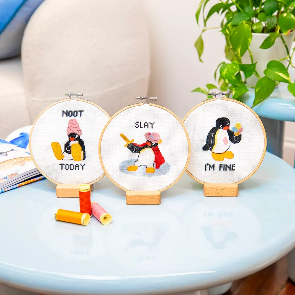 Craft Club Cheeky Pingu kit goblen punct cruce trio