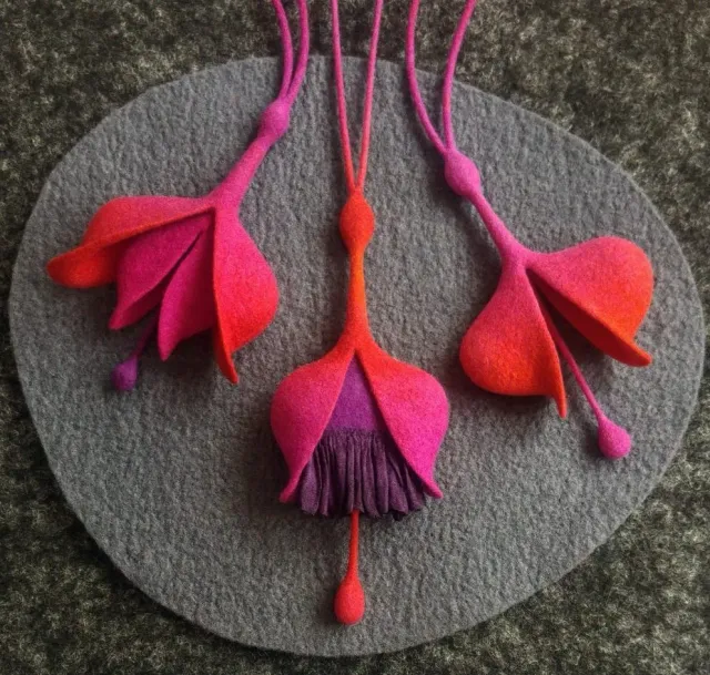 Baribon Fuchsia pachet workshop colier floare handmade