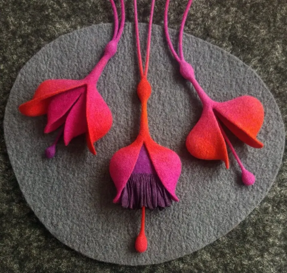Baribon Fuchsia pachet workshop colier floare handmade