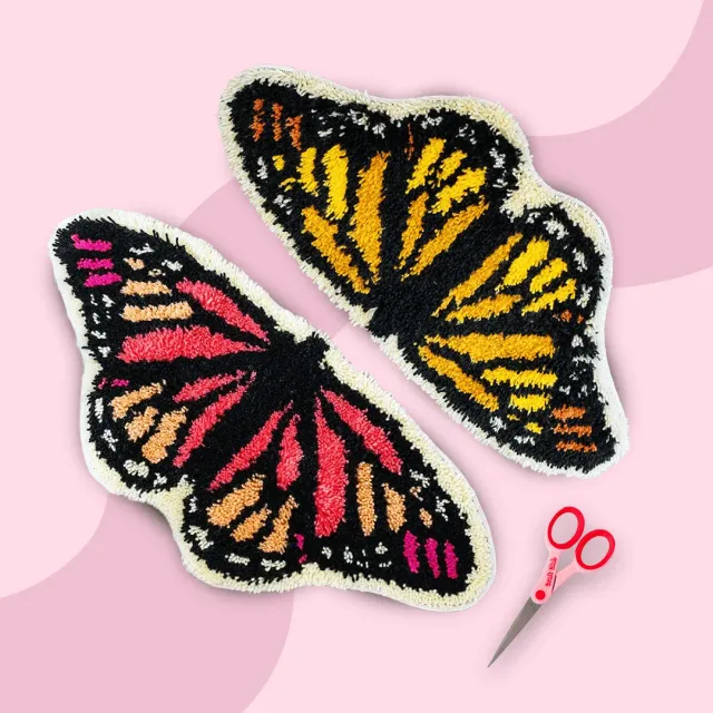 Craft Club The Butterflies covor latch hook set 2 kituri începători
