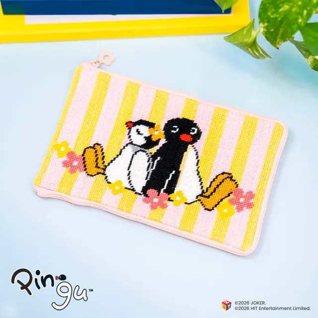 Craft Club Pingu Pinga kit borseta cusut 22x14,5 cm dungi