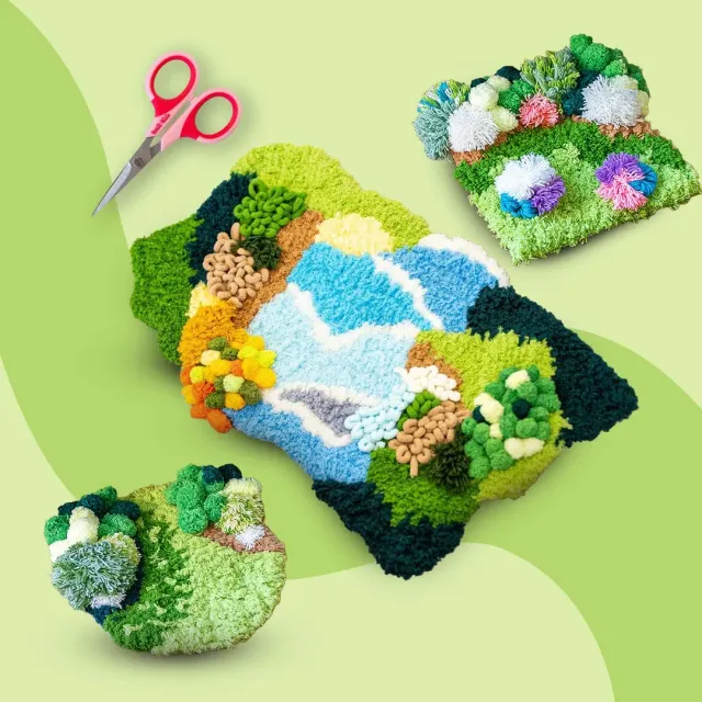Craft Club Moss set kituri coastere si rug cu foarfeca