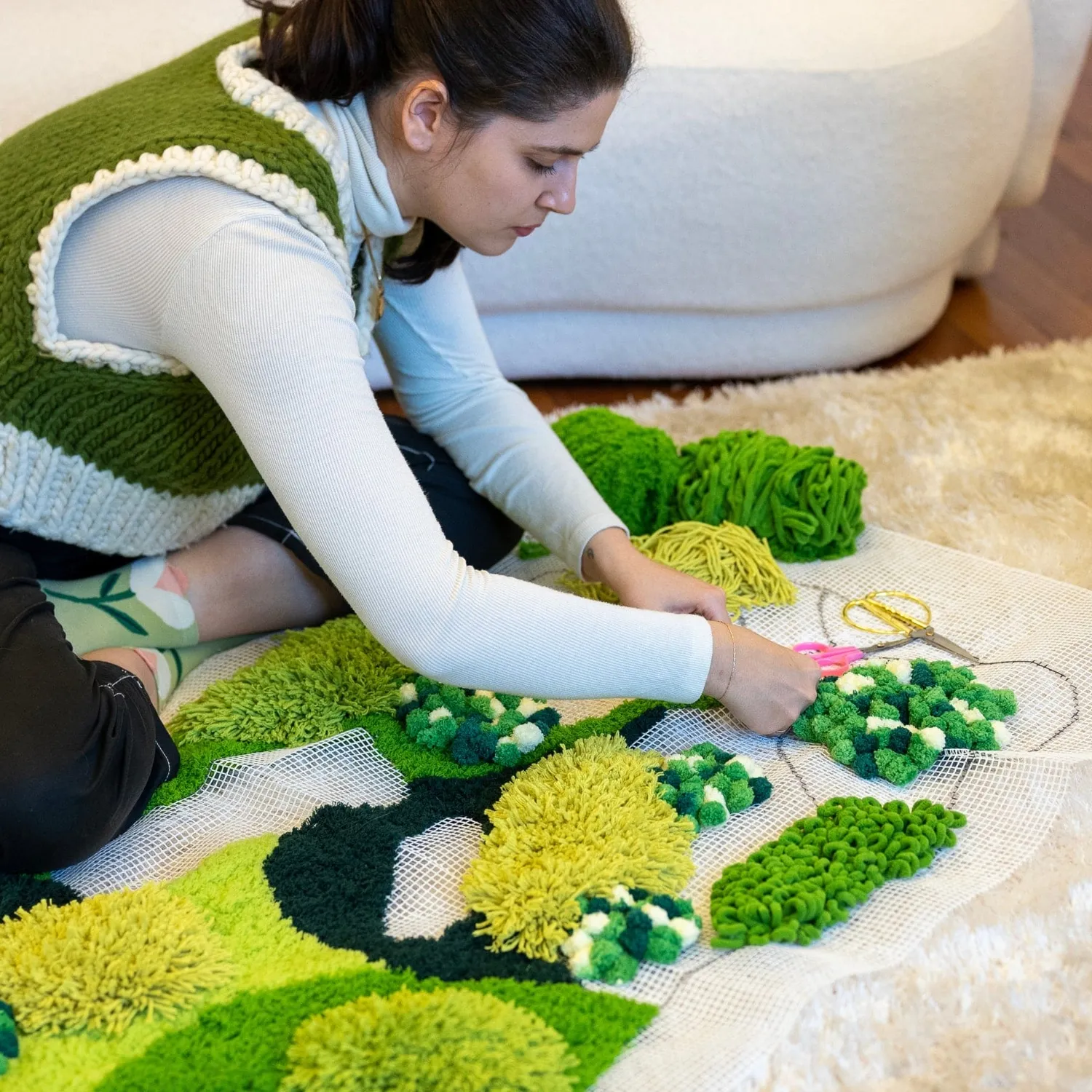 Craft Club Grassy Fields kit covor moss XXL 118x72 cm