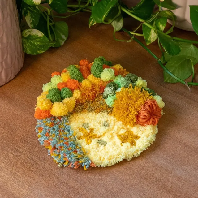 Craft Club PUMPKIN PATCH Moss coaster kit 22 x 20 cm