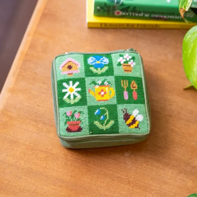 Craft Club Garden Charms kit borsetă needlepoint 12x12cm