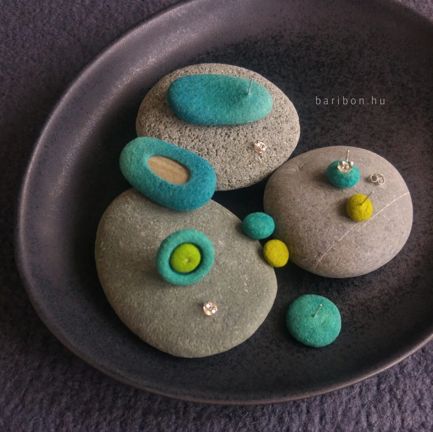 Baribon Pebble workshop cercei impasliti cu pietre