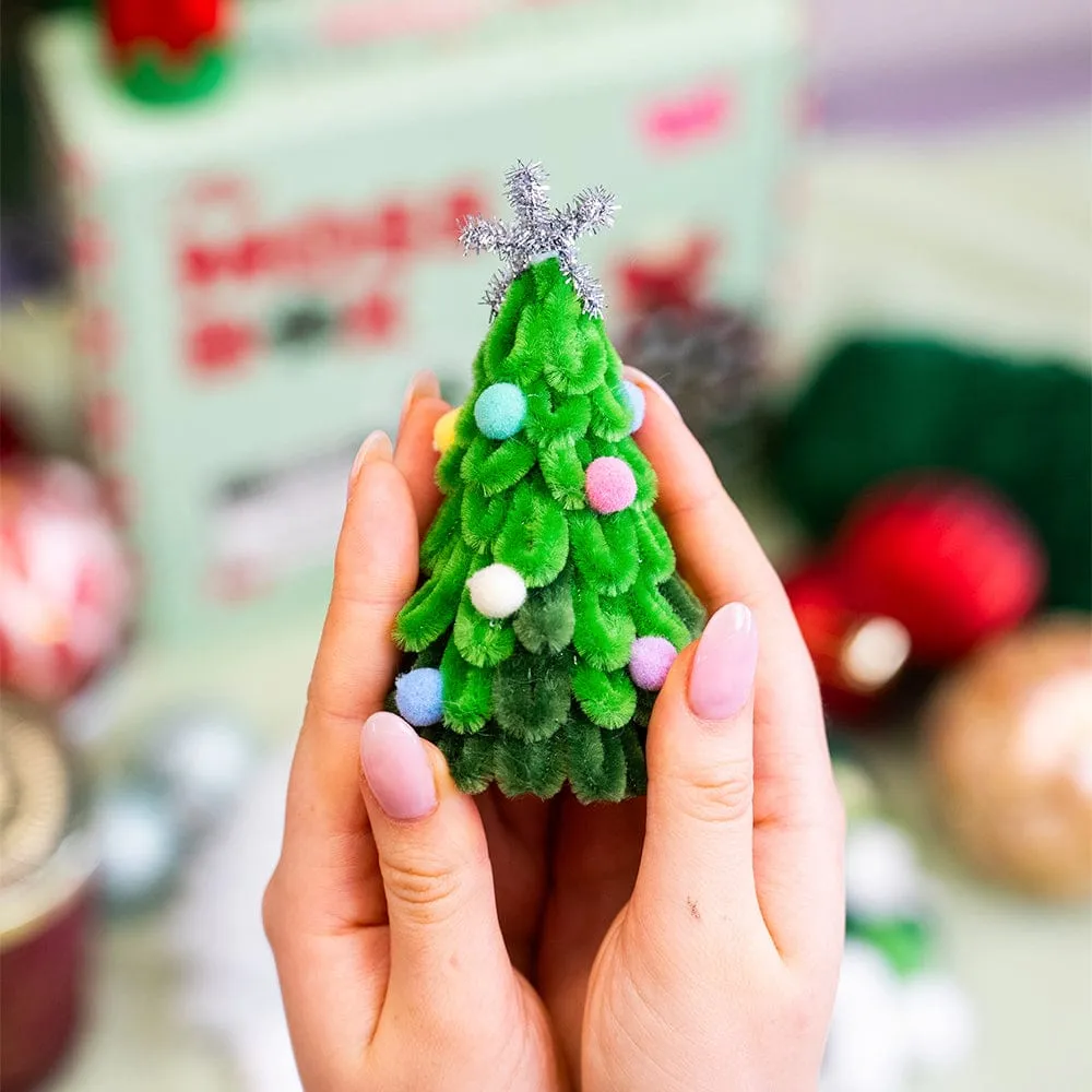 Craft Club Twinkling Christmas Tree kit coaster moss brad 22x15