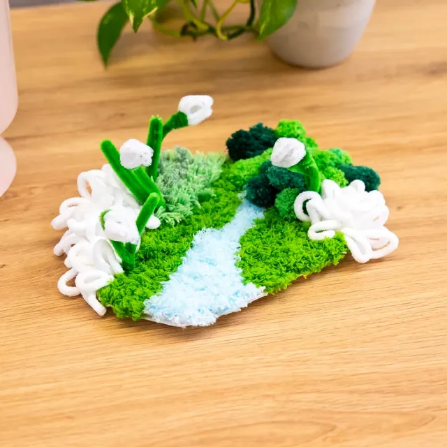 Craft Club Snowdrops kit coaster mușchi 22x15 cm începători