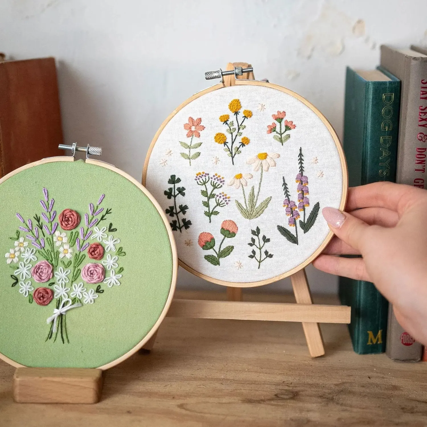 Craft Club Wildflower kit broderie flori pastel
