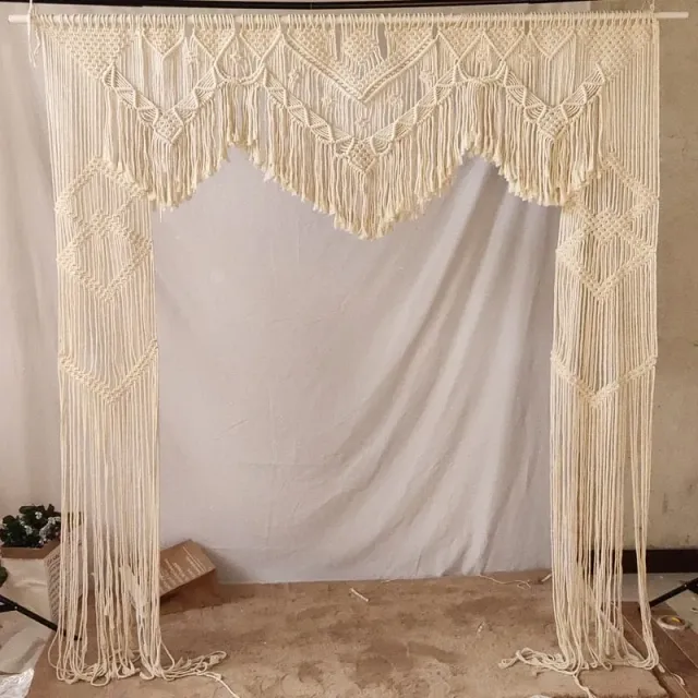 Macrame Meu perdea macrame ecru 200x200 cm exterior