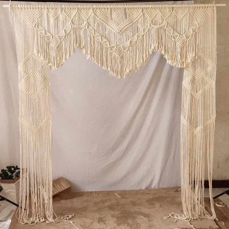 Macrame Meu perdea macrame ecru 200x200 cm exterior