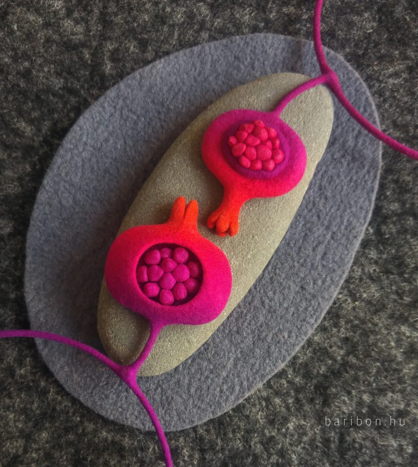 Baribon Pomegranate kit bijuterii rodie brosa colier