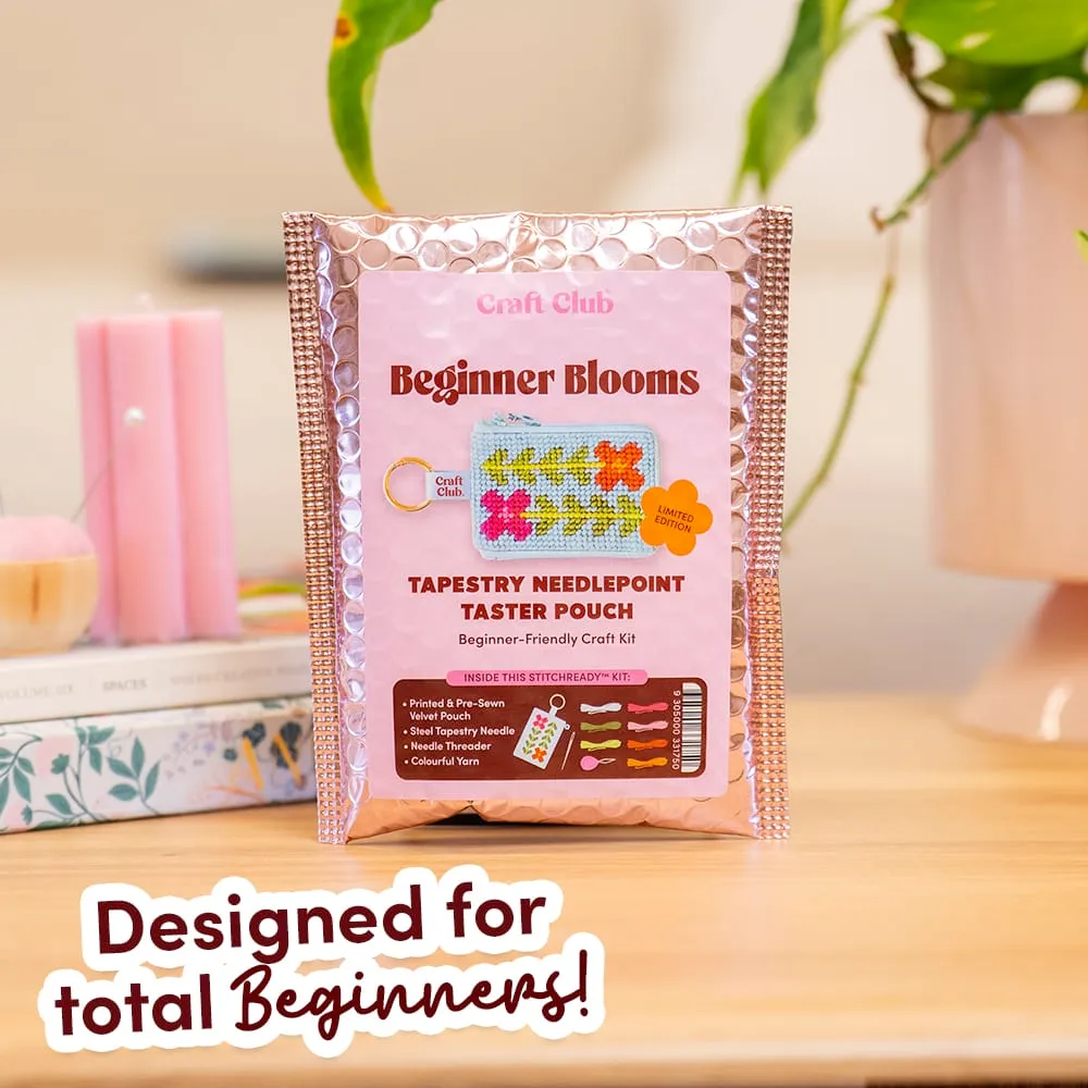 Craft Club BEGINNER BLOOMS kit goblen pentru etui floral
