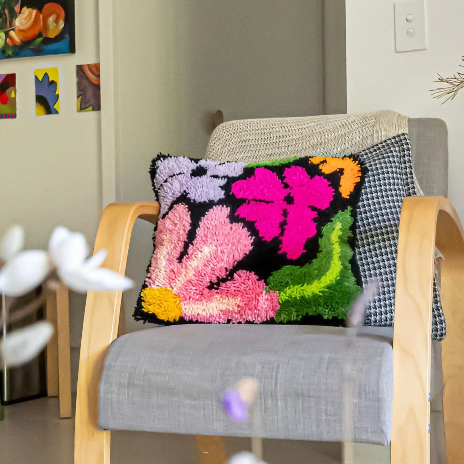 Craft Club Bold Beautiful bundle latch hook pernă + covor